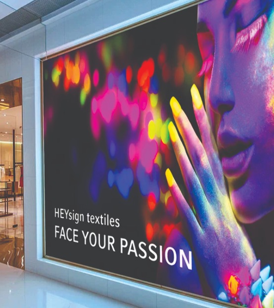 Tela tensionada comercial iluminada para vitrine