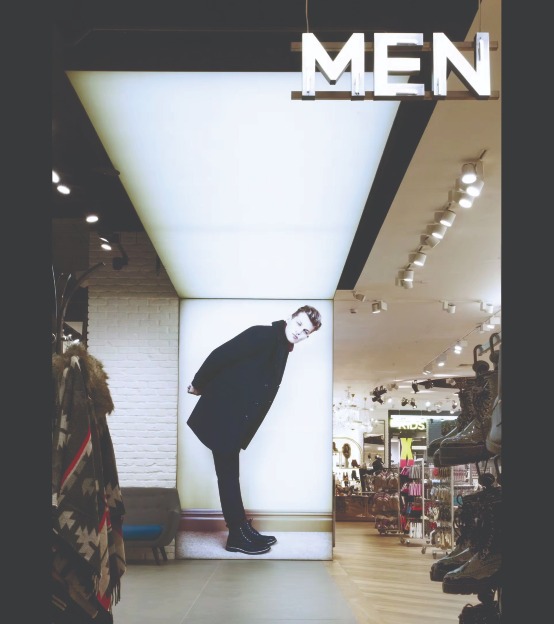 Tela tensionada comercial iluminada para vitrine