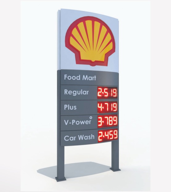 Totem digital LED para sinalização e comunicação visual comercial