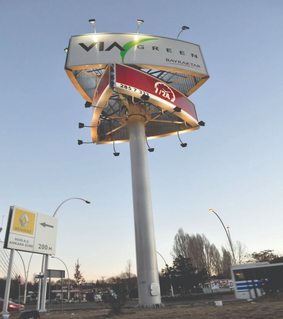 Totem digital LED para sinalização e comunicação visual comercial
