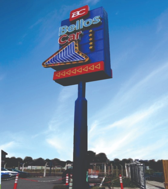 Totem digital LED para sinalização e comunicação visual comercial