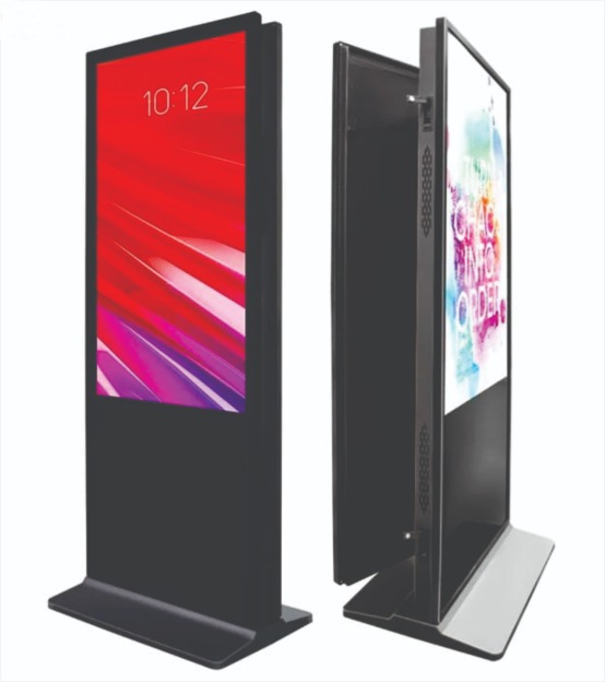 Totem digital com iluminação LED backlight para uso comercial