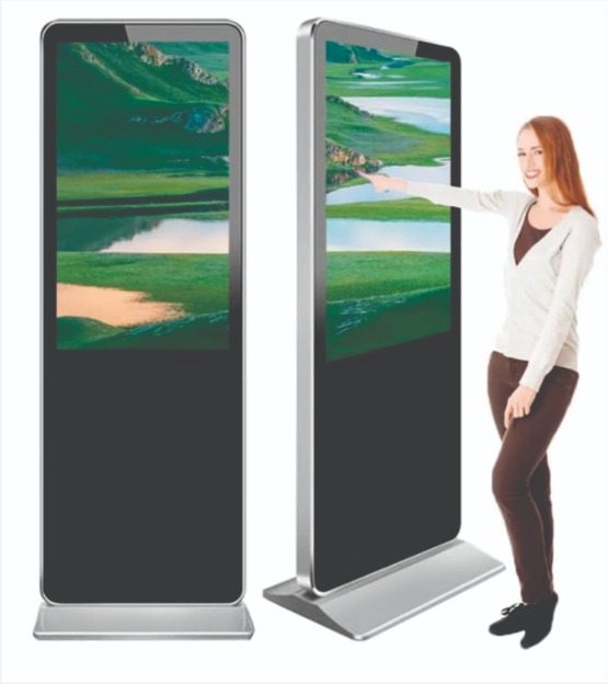 Totem digital com iluminação LED backlight para uso comercial