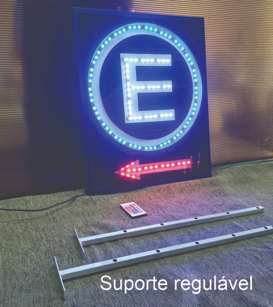 Placa LED de estacionamento com iluminação para sinalização de vagas