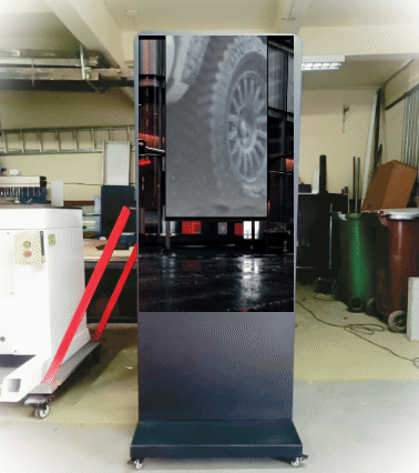 Totem digital com iluminação LED backlight para uso comercial